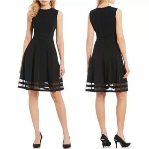 CALVIN KLEIN Black Fit & Flare Dress Size 12